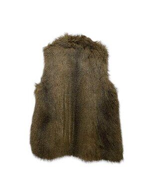 Rlz Womens Faux Fur Vest Brown Large